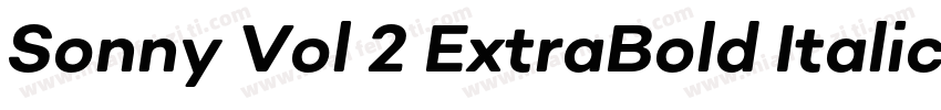 Sonny Vol 2 ExtraBold Italic字体转换